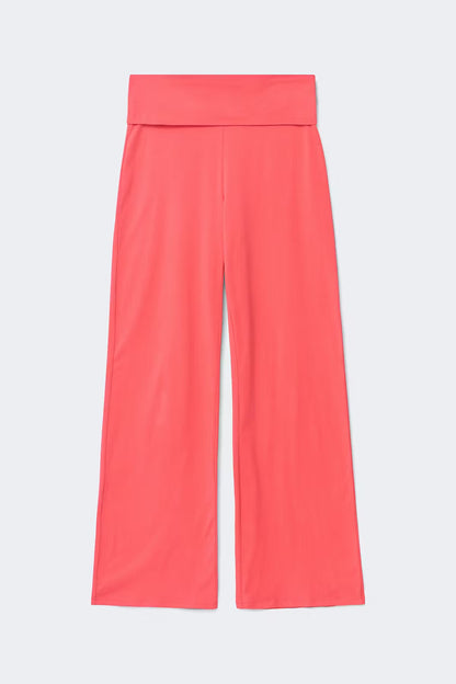 Coral Baggy Yoga Pants