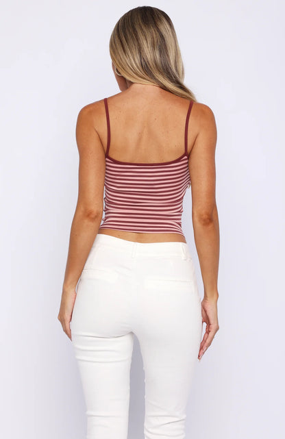 Pink Striped Top